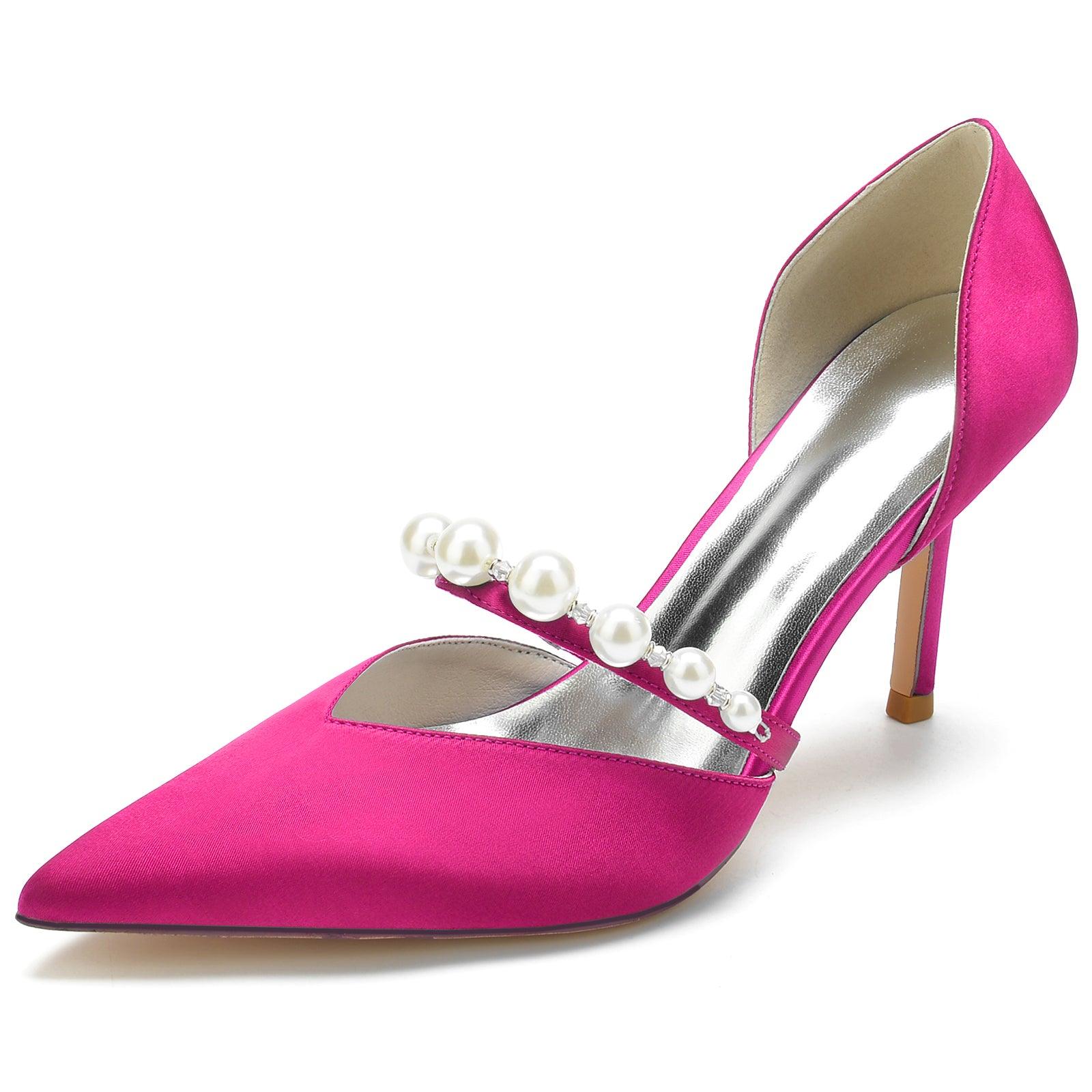 Stiletto Heel 8.5cm Silk-Like Shoes CK0136 - COCOMELODY