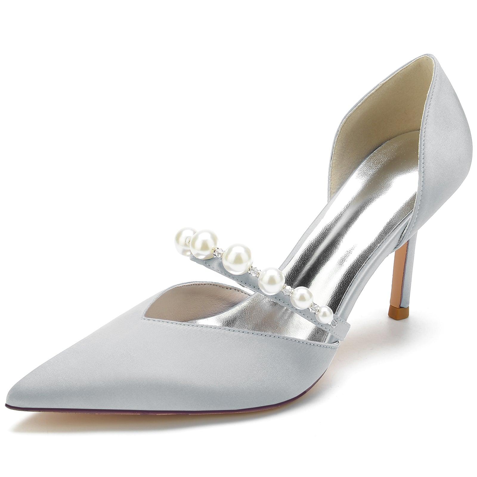 Stiletto Heel 8.5cm Silk-Like Shoes CK0136 - COCOMELODY