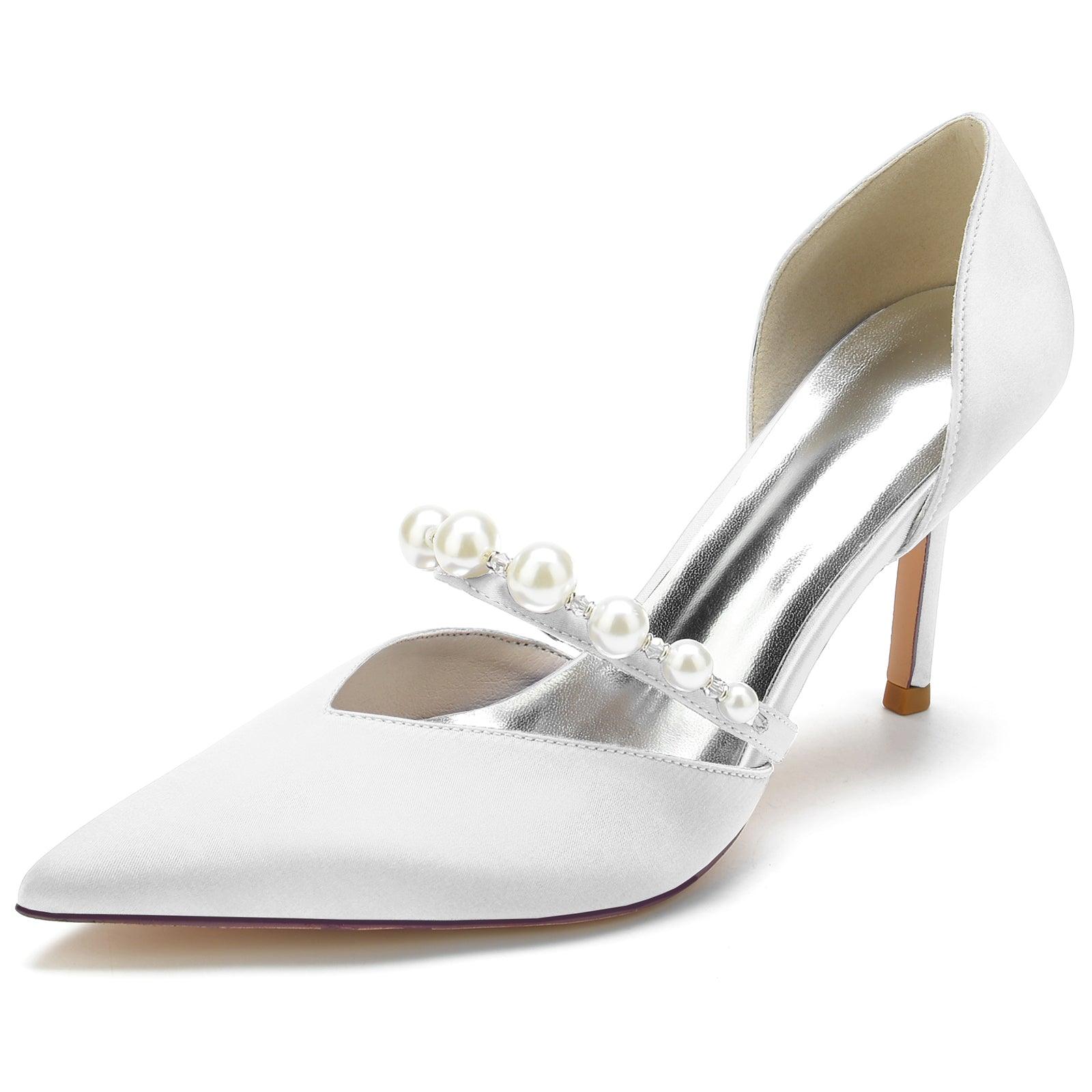 Stiletto Heel 8.5cm Silk-Like Shoes CK0136 - COCOMELODY