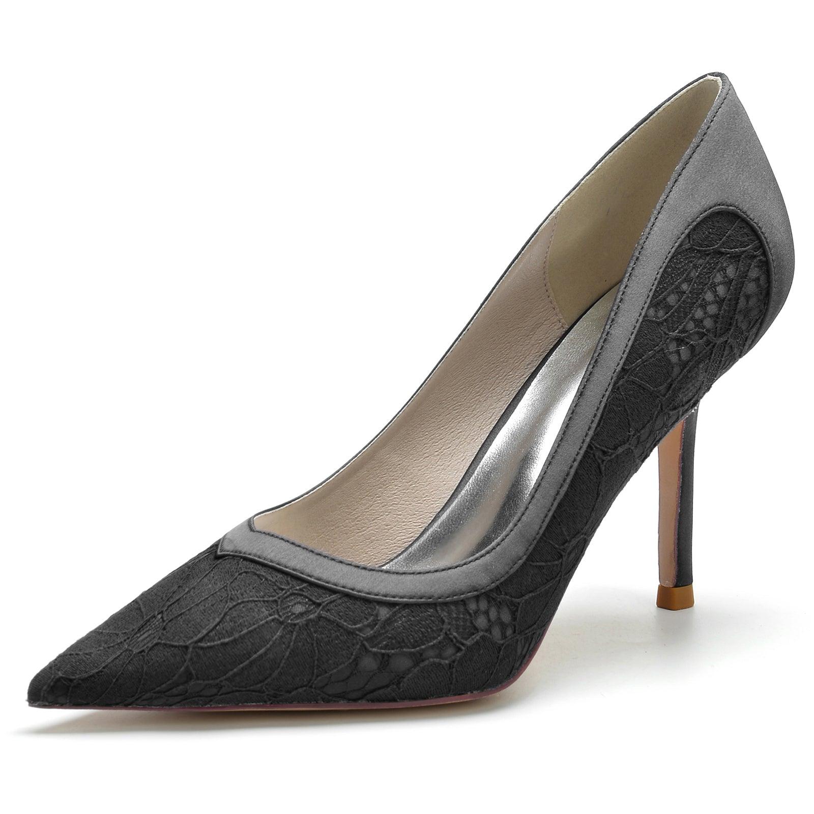 Stiletto Heel 8.5cm Silk-Like Lace Shoes CK0143 - COCOMELODY