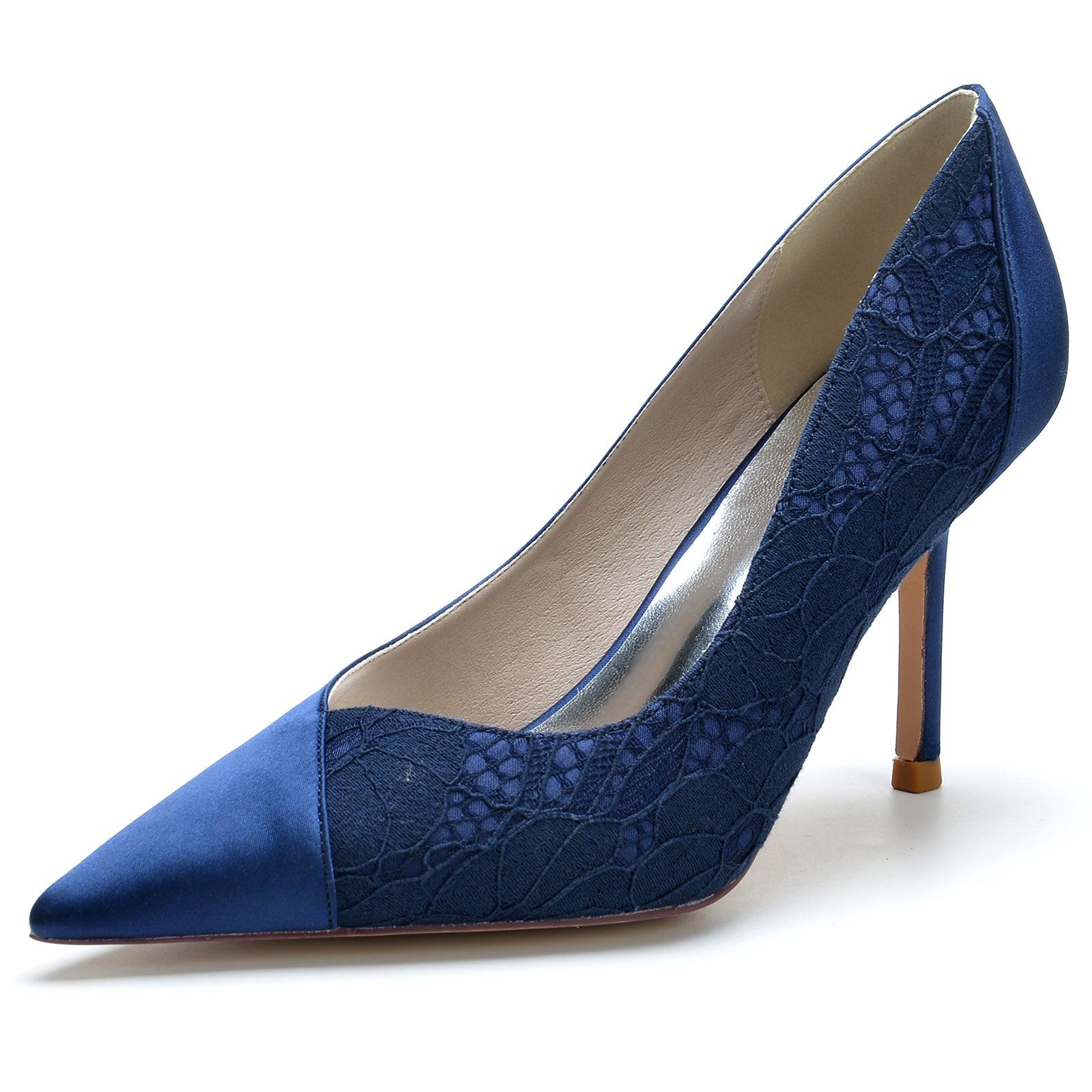 Stiletto Heel 8.5cm Silk-Like Lace Shoes CK0144 - COCOMELODY
