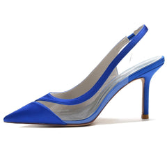 Stiletto Heel 8.5cm Silk-Like Shoes CK0145 - COCOMELODY