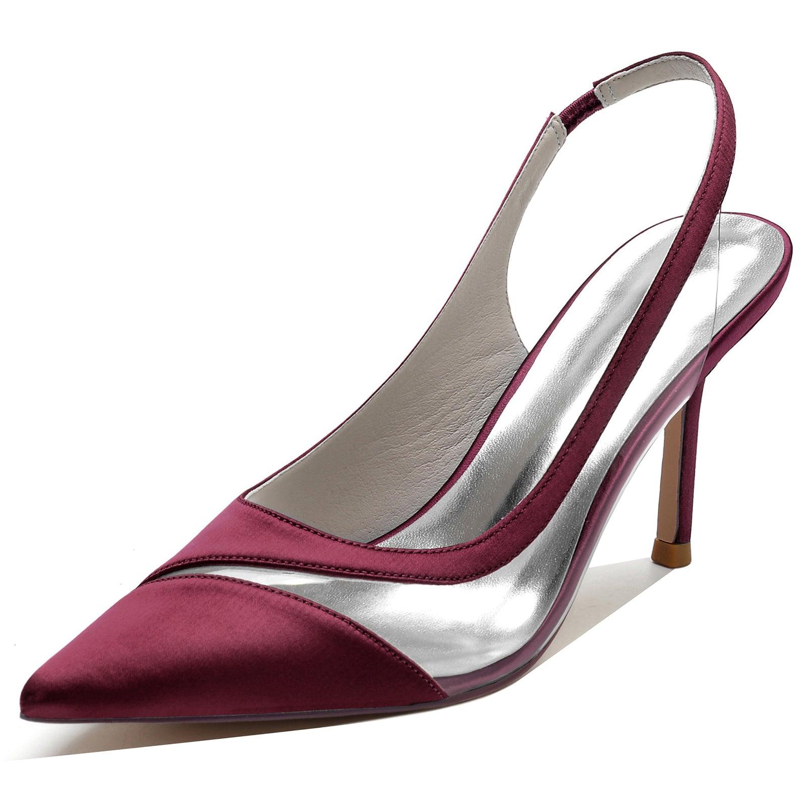 Stiletto Heel 8.5cm Silk-Like Shoes CK0145 - COCOMELODY