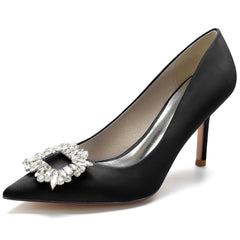 Stiletto Heel 8.5cm Silk-Like Shoes CK0147 - COCOMELODY