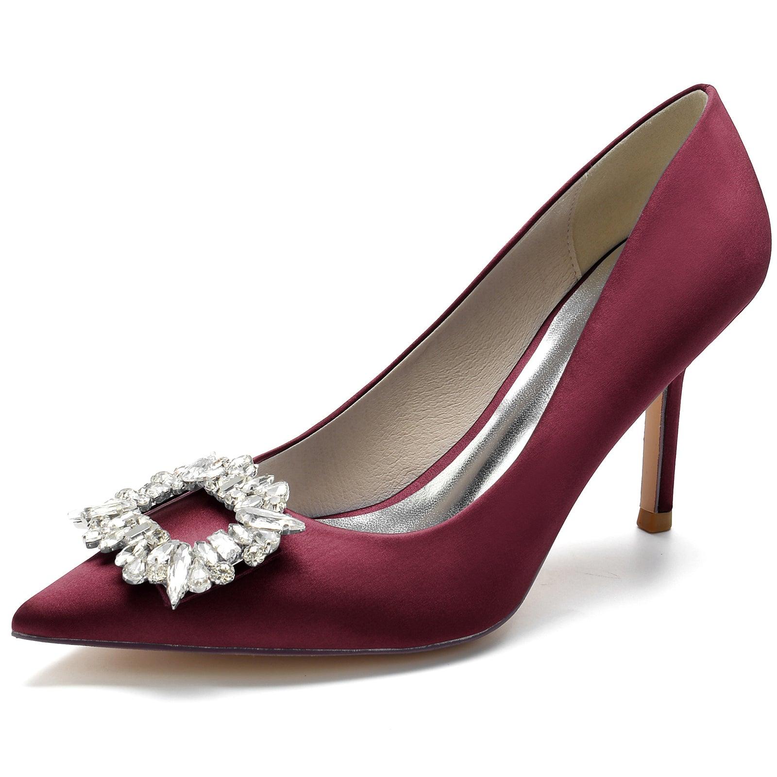 Stiletto Heel 8.5cm Silk-Like Shoes CK0147 - COCOMELODY