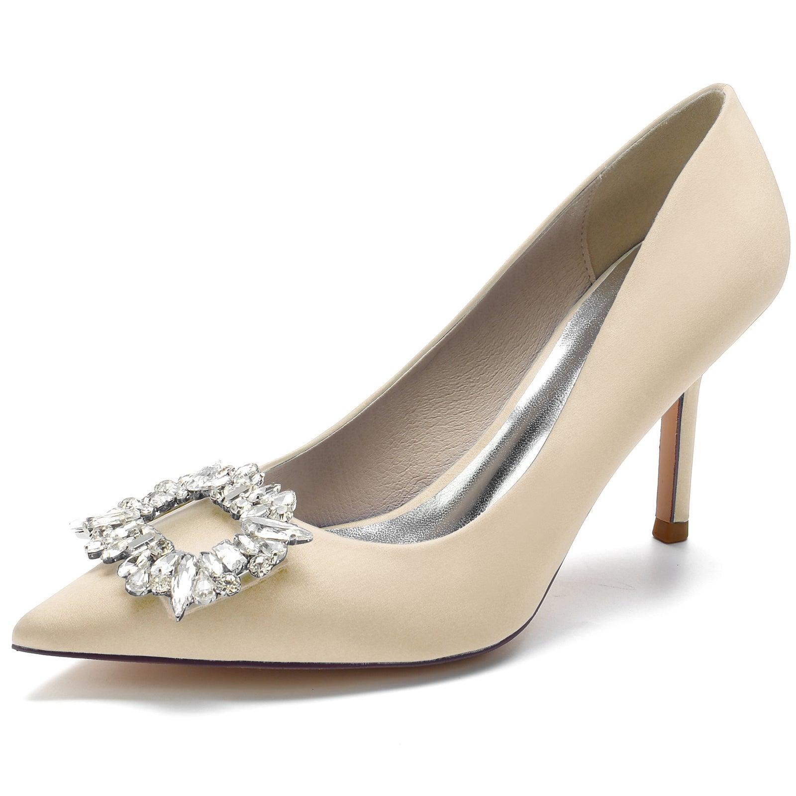 Stiletto Heel 8.5cm Silk-Like Shoes CK0147 - COCOMELODY