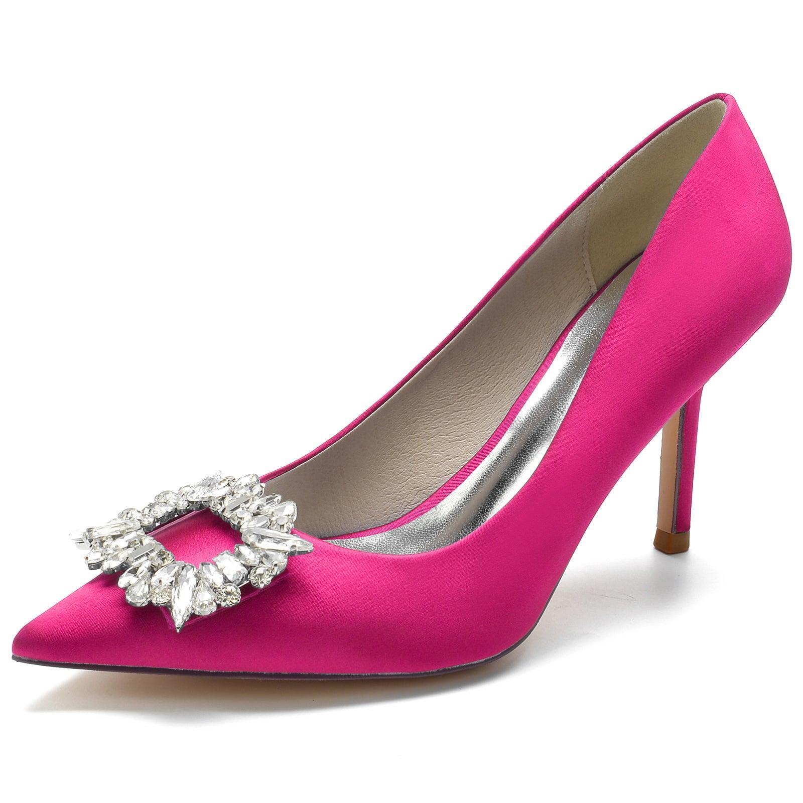 Stiletto Heel 8.5cm Silk-Like Shoes CK0147 - COCOMELODY