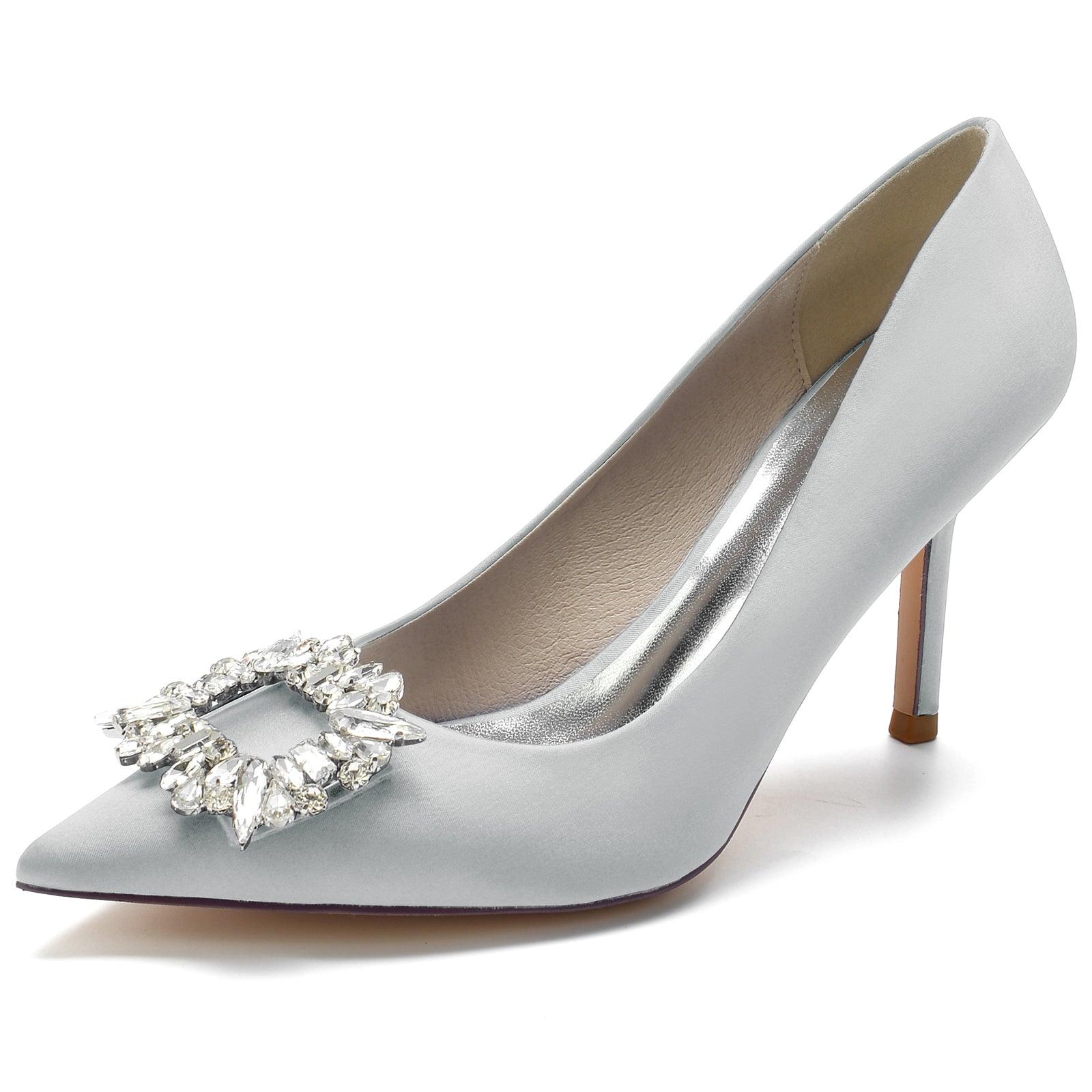 Stiletto Heel 8.5cm Silk-Like Shoes CK0147 - COCOMELODY