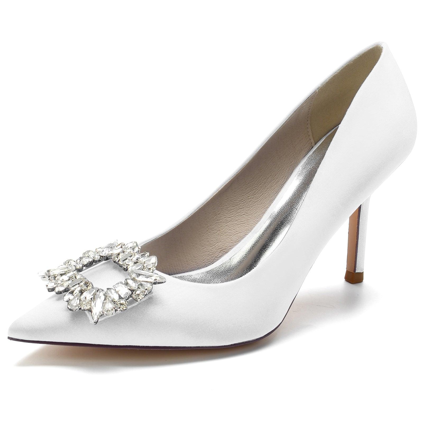 Stiletto Heel 8.5cm Silk-Like Shoes CK0147 - COCOMELODY