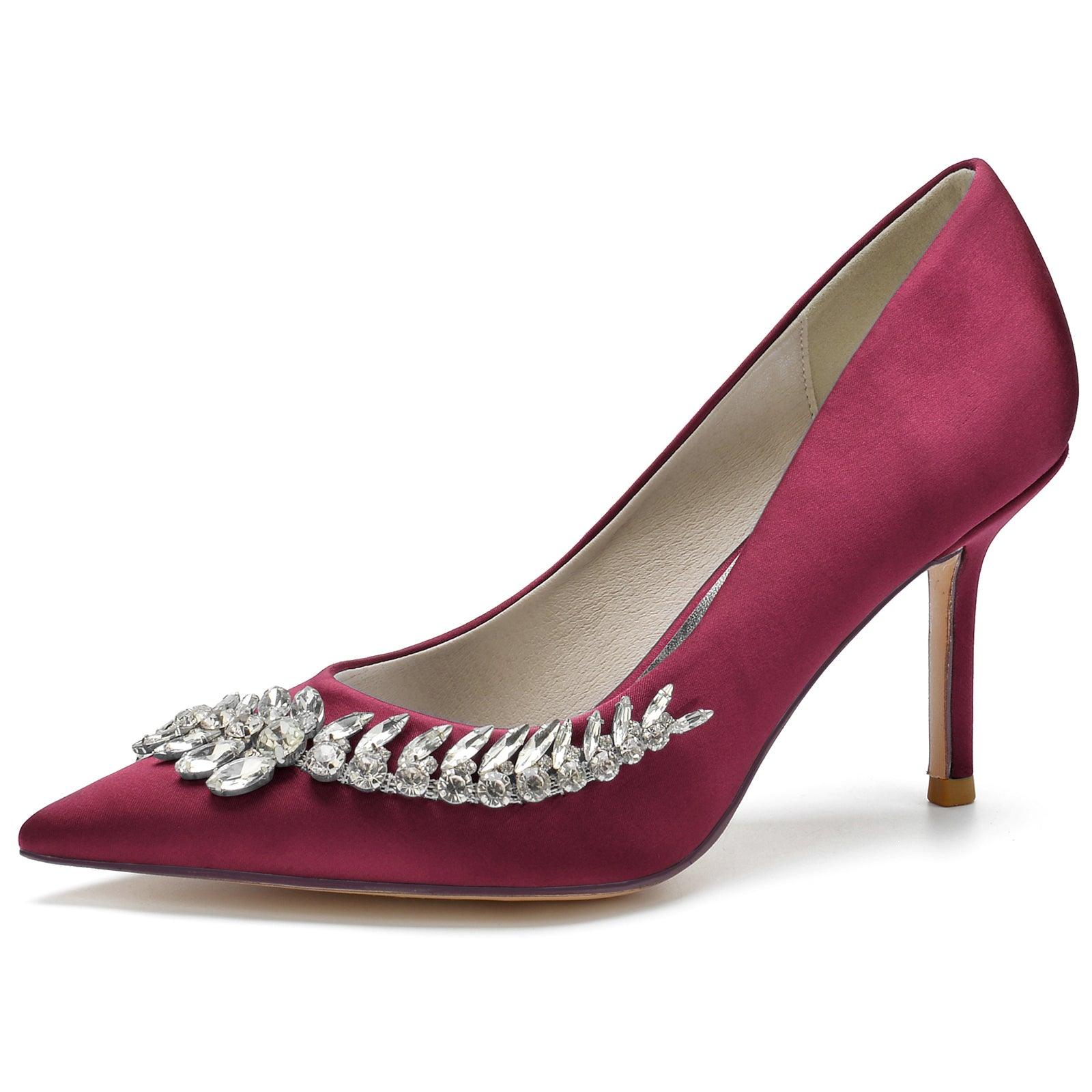 Stiletto Heel 8.5cm Silk-Like Shoes CK0149 - COCOMELODY