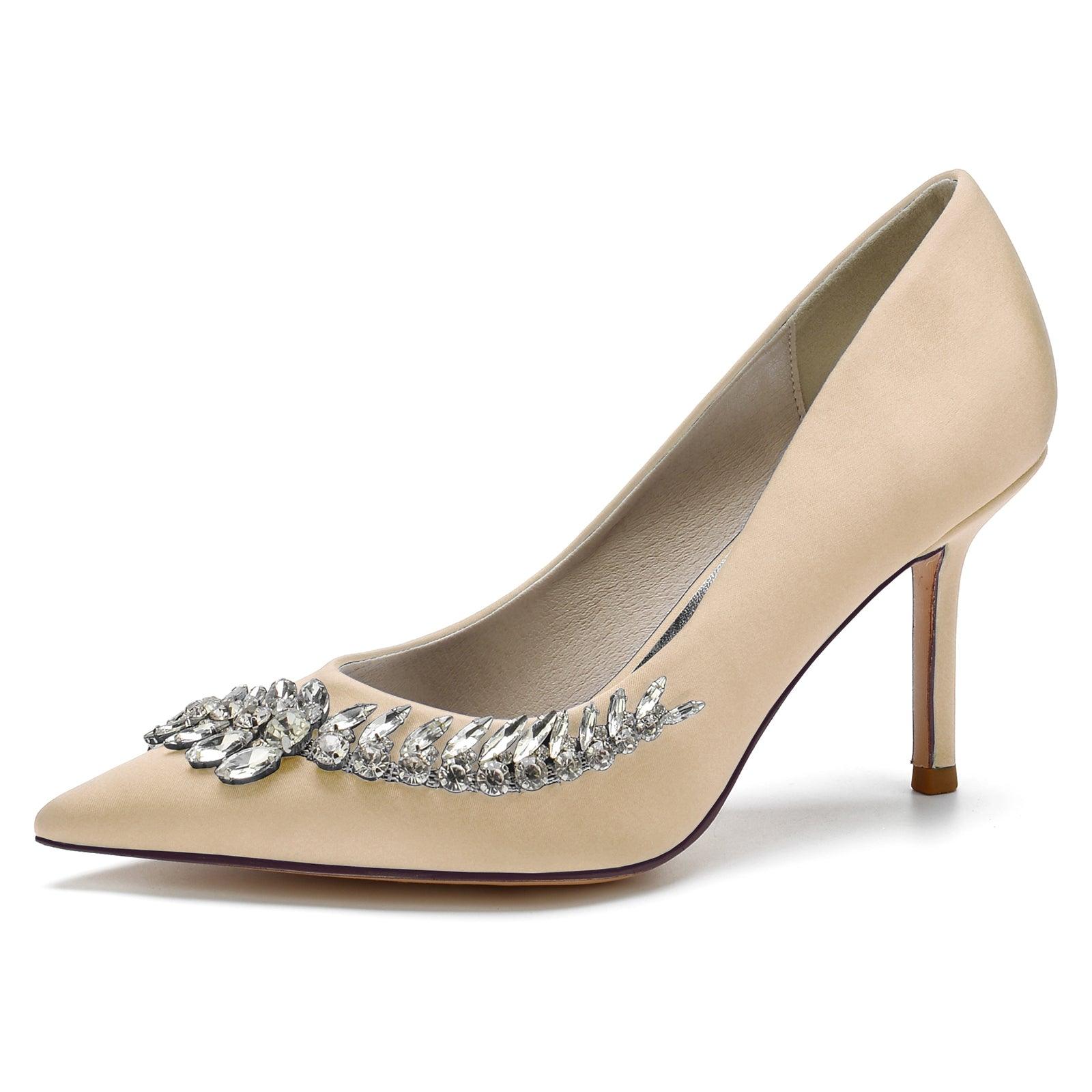 Stiletto Heel 8.5cm Silk-Like Shoes CK0149 - COCOMELODY