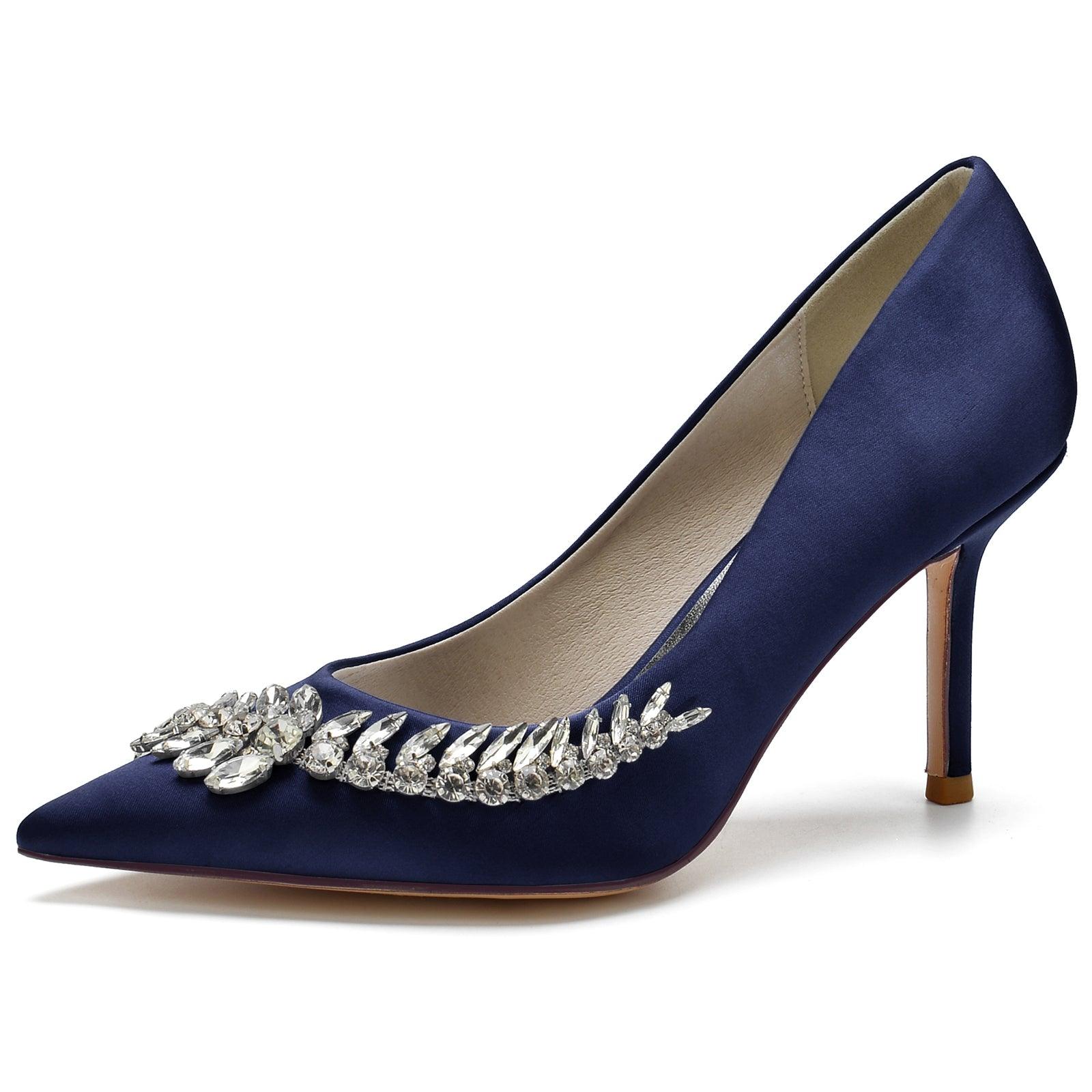 Stiletto Heel 8.5cm Silk-Like Shoes CK0149 - COCOMELODY