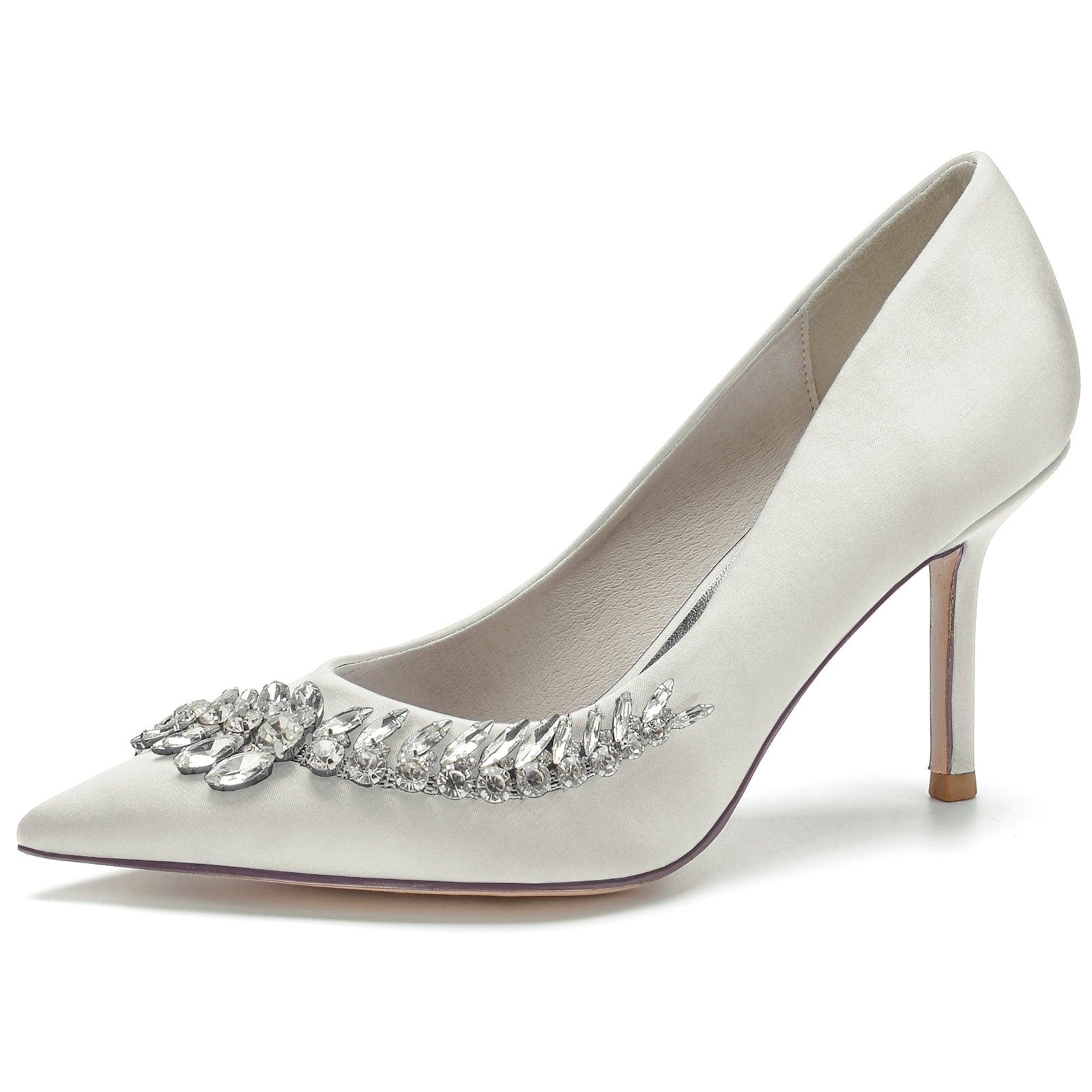 Stiletto Heel 8.5cm Silk-Like Shoes CK0149 - COCOMELODY