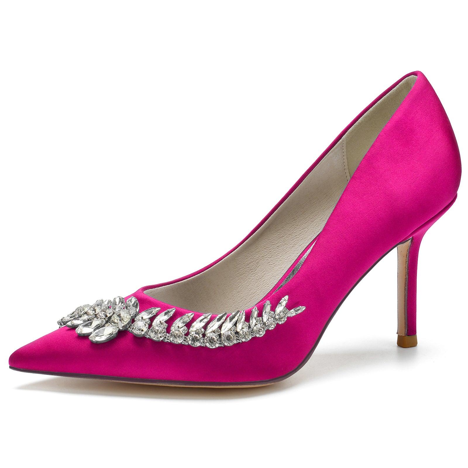 Stiletto Heel 8.5cm Silk-Like Shoes CK0149 - COCOMELODY