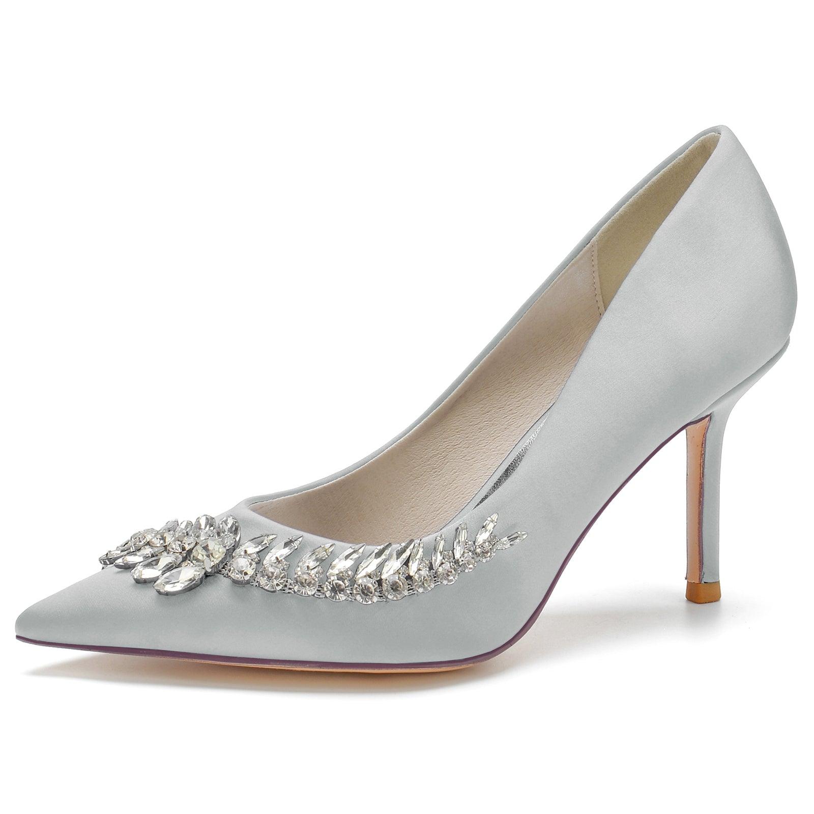 Stiletto Heel 8.5cm Silk-Like Shoes CK0149 - COCOMELODY