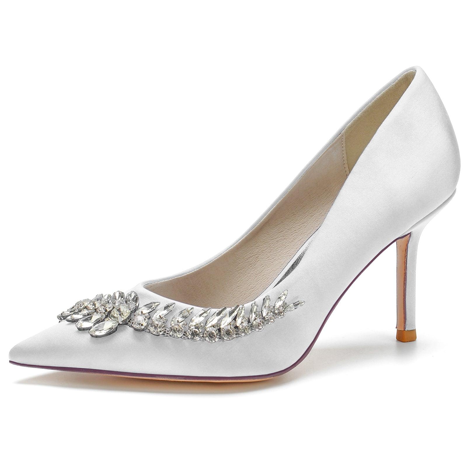 Stiletto Heel 8.5cm Silk-Like Shoes CK0149 - COCOMELODY