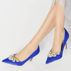 Stiletto Heel 8.5cm Silk-Like Shoes CK0150 - COCOMELODY