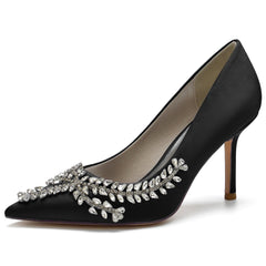 Stiletto Heel 8.5cm Silk-Like Shoes CK0151 - COCOMELODY
