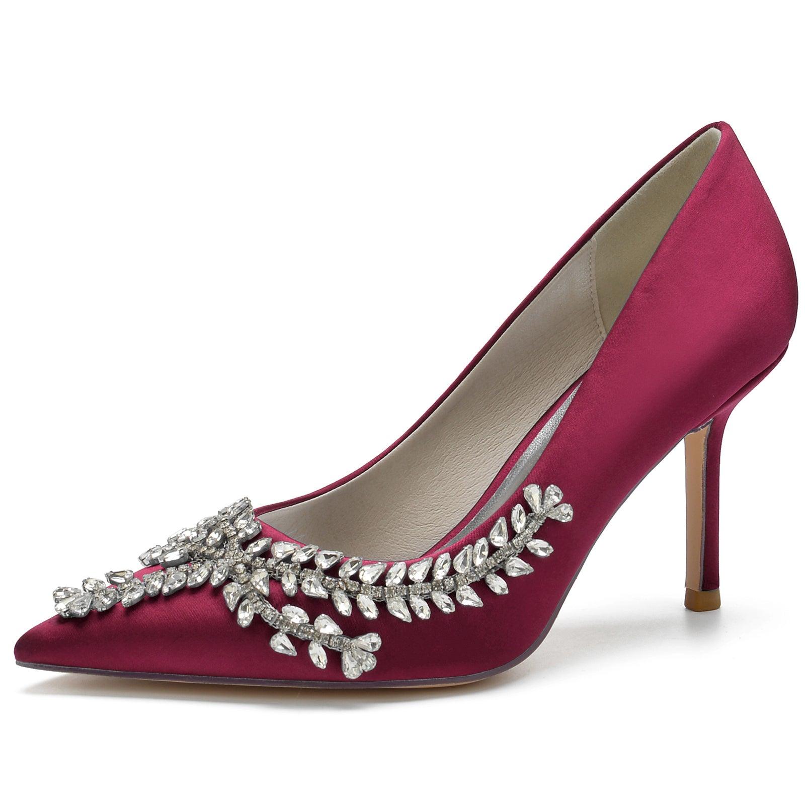 Stiletto Heel 8.5cm Silk-Like Shoes CK0151 - COCOMELODY