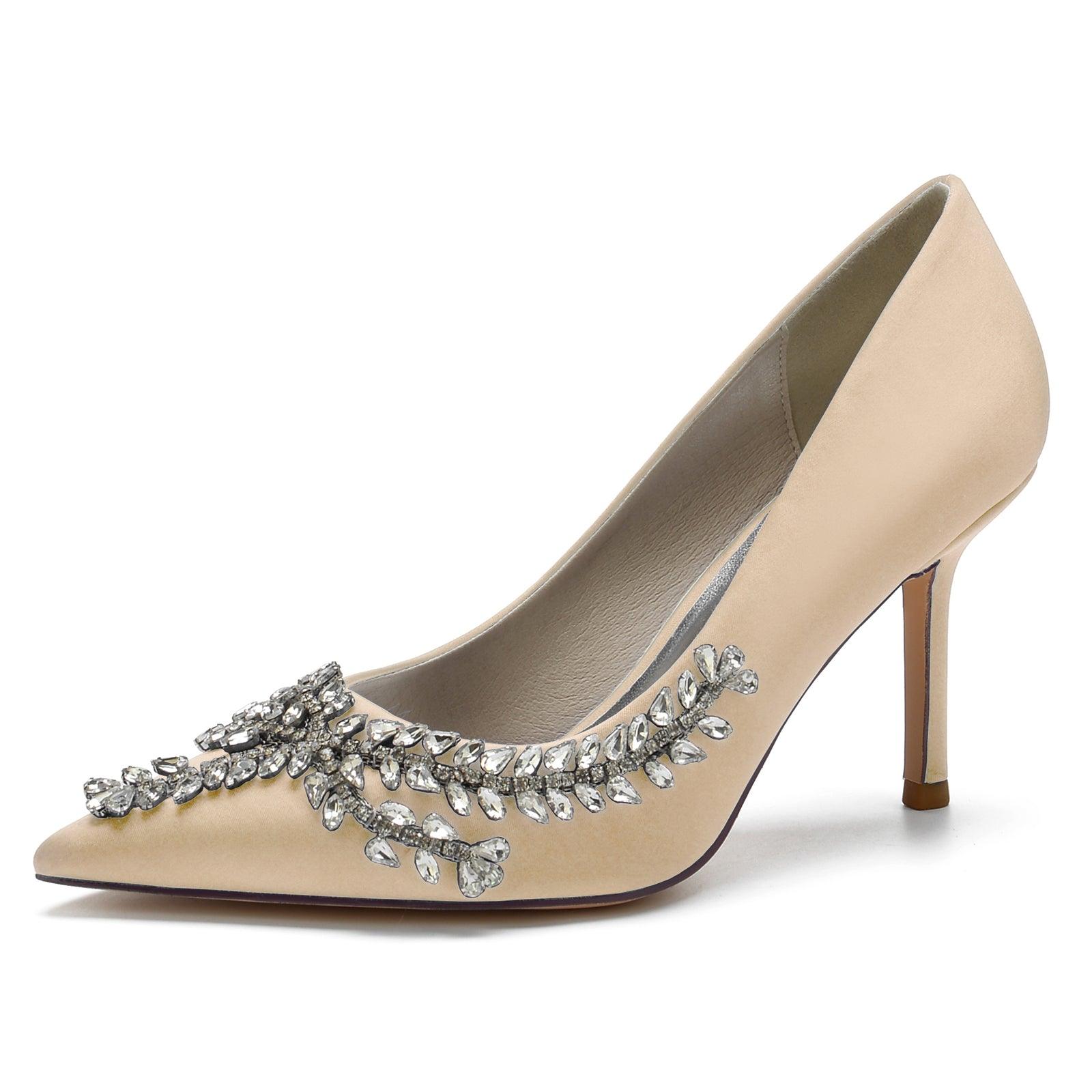Stiletto Heel 8.5cm Silk-Like Shoes CK0151 - COCOMELODY