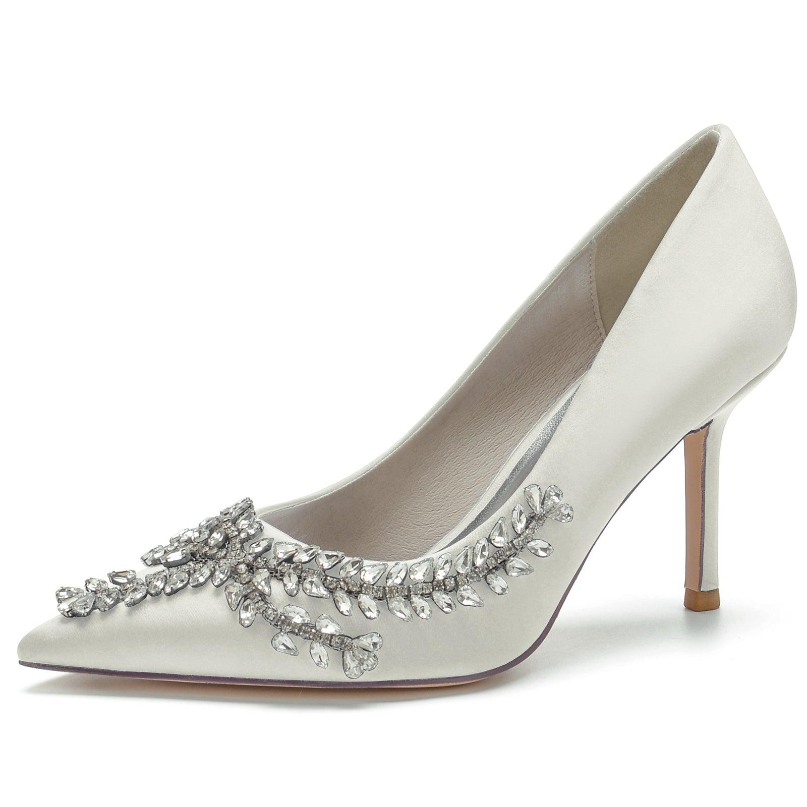 Stiletto Heel 8.5cm Silk-Like Shoes CK0151 - COCOMELODY