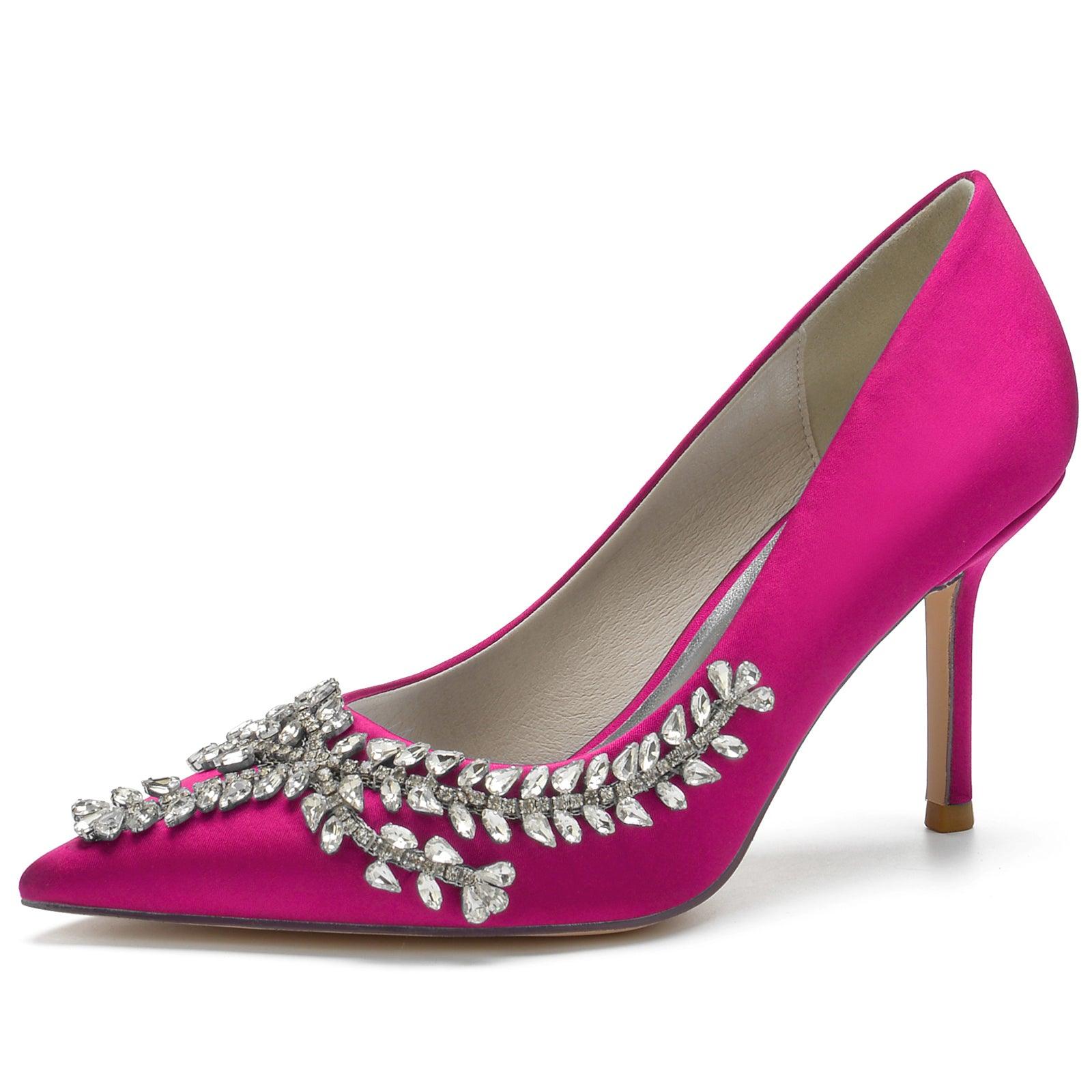 Stiletto Heel 8.5cm Silk-Like Shoes CK0151 - COCOMELODY