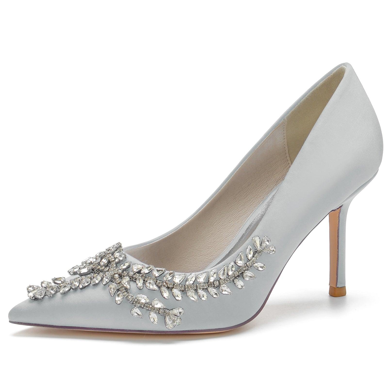 Stiletto Heel 8.5cm Silk-Like Shoes CK0151 - COCOMELODY