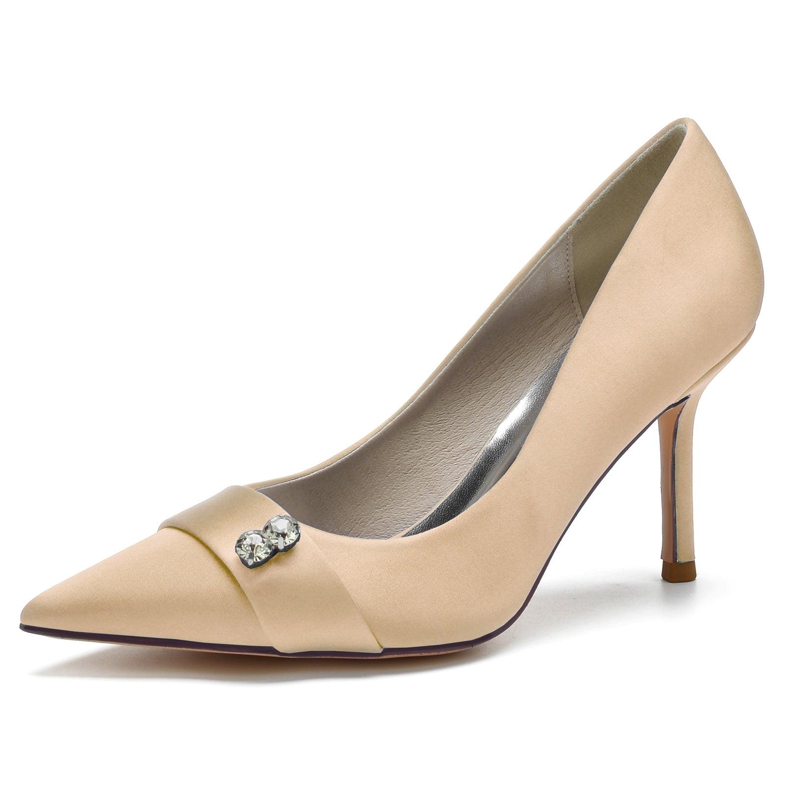 Stiletto Heel 8.5cm Silk-Like Shoes CK0152 - COCOMELODY