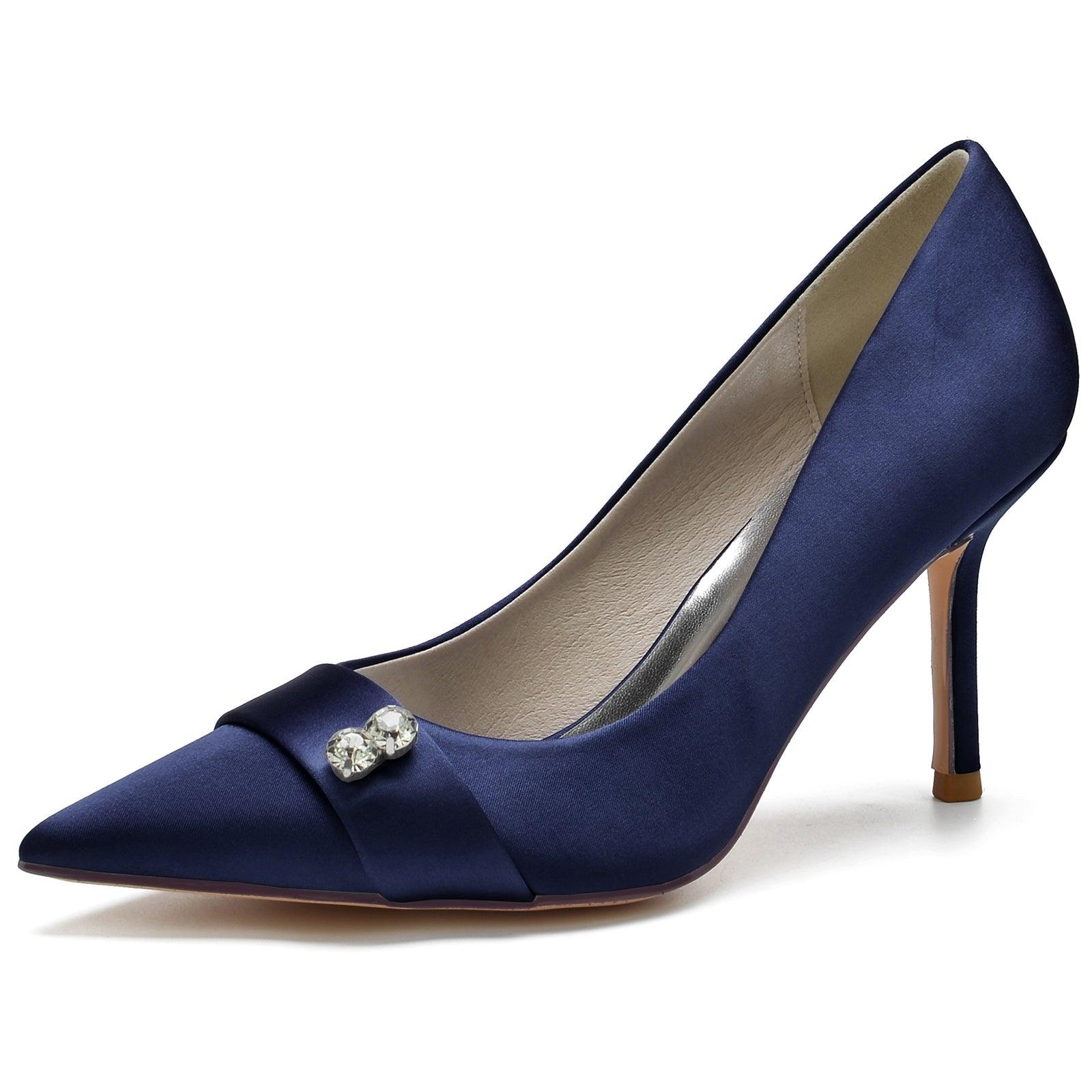 Stiletto Heel 8.5cm Silk-Like Shoes CK0152 - COCOMELODY