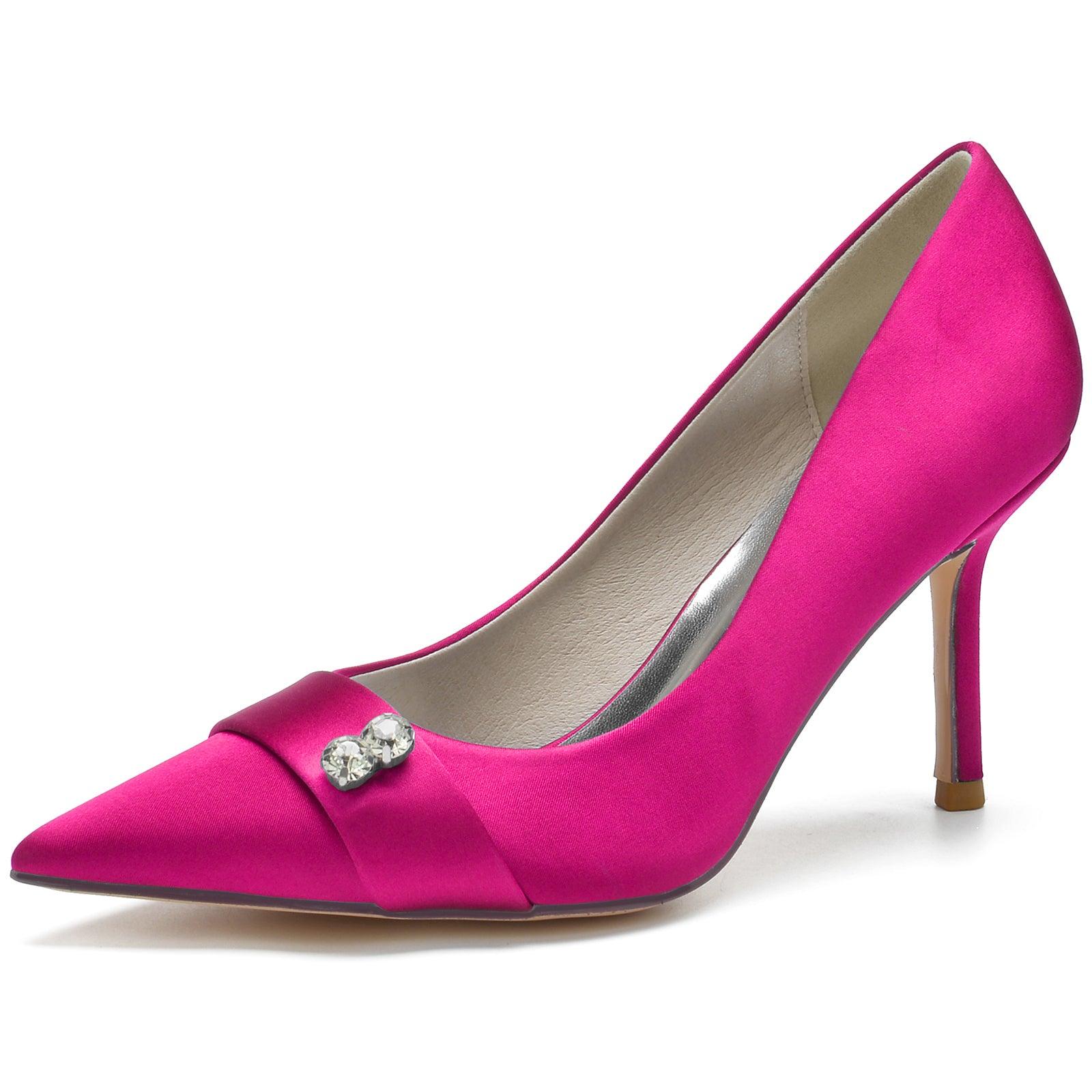 Stiletto Heel 8.5cm Silk-Like Shoes CK0152 - COCOMELODY