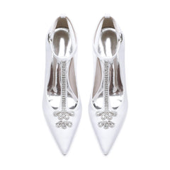 Stiletto Heel 8.5cm Silk-Like Shoes CK0155 - COCOMELODY