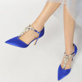 Stiletto Heel 8.5cm Silk-Like Shoes CK0156 - COCOMELODY