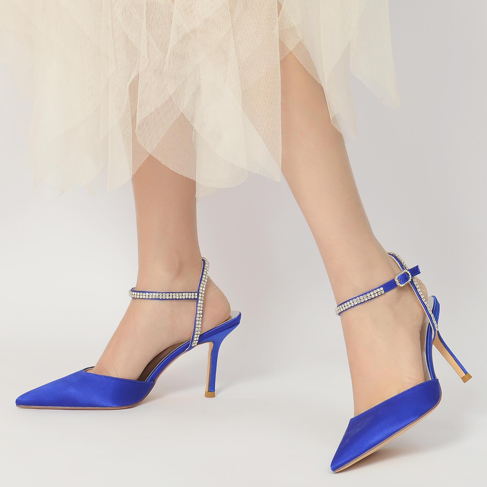 Stiletto Heel 8.5cm Silk-Like Shoes CK0159 - COCOMELODY