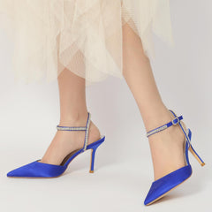 Stiletto Heel 8.5cm Silk-Like Shoes CK0159 - COCOMELODY