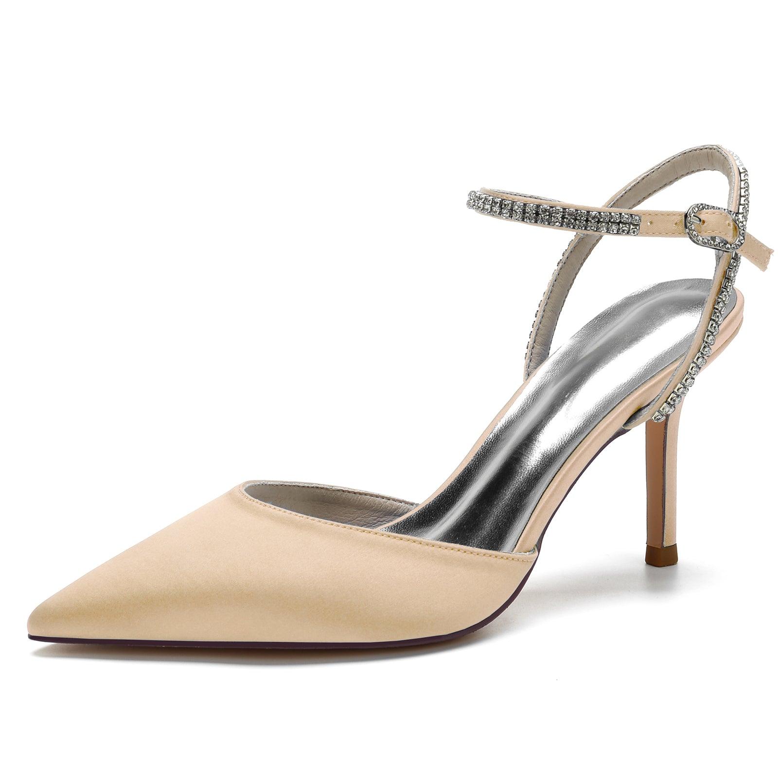 Stiletto Heel 8.5cm Silk-Like Shoes CK0159 - COCOMELODY