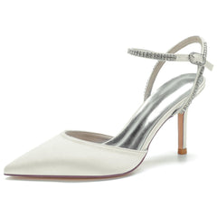 Stiletto Heel 8.5cm Silk-Like Shoes CK0159 - COCOMELODY