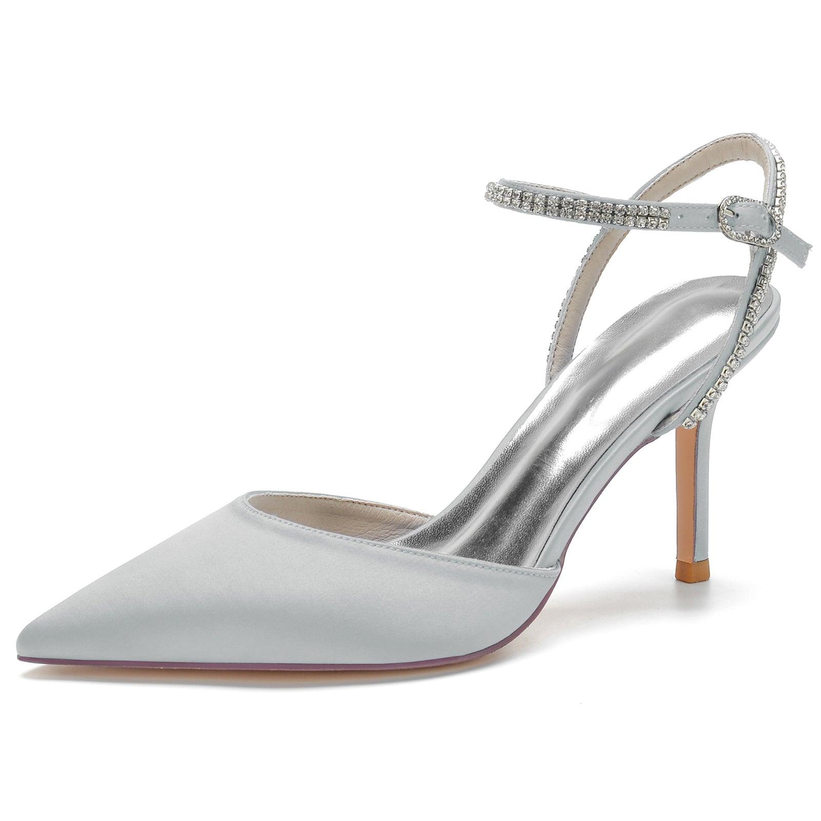 Stiletto Heel 8.5cm Silk-Like Shoes CK0159 - COCOMELODY