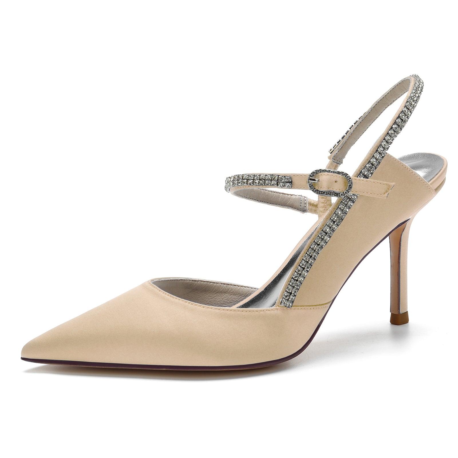 Stiletto Heel 8.5cm Silk-Like Shoes CK0161 - COCOMELODY
