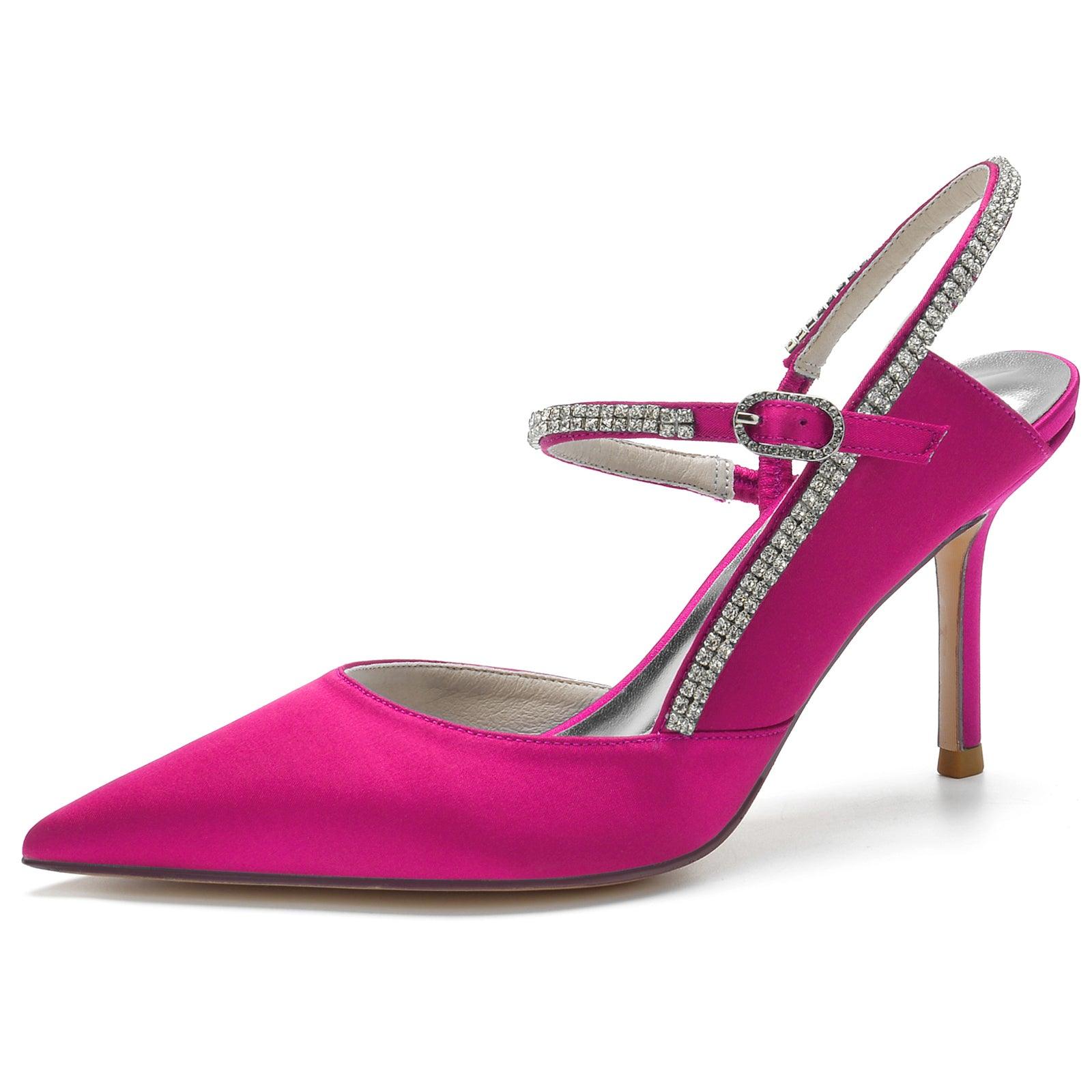 Stiletto Heel 8.5cm Silk-Like Shoes CK0161 - COCOMELODY