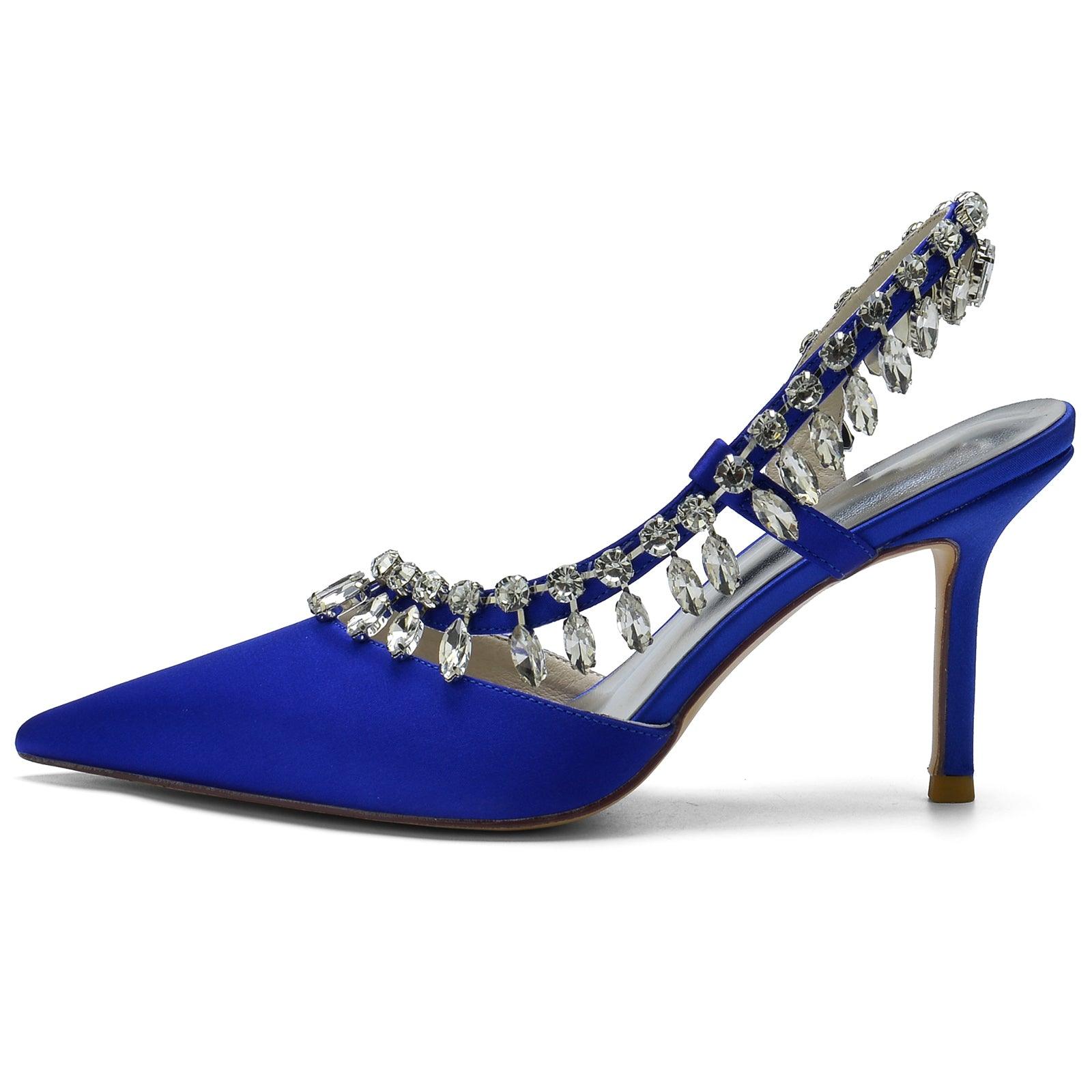 Stiletto Heel 8.5cm Silk-Like Shoes CK0163 - COCOMELODY