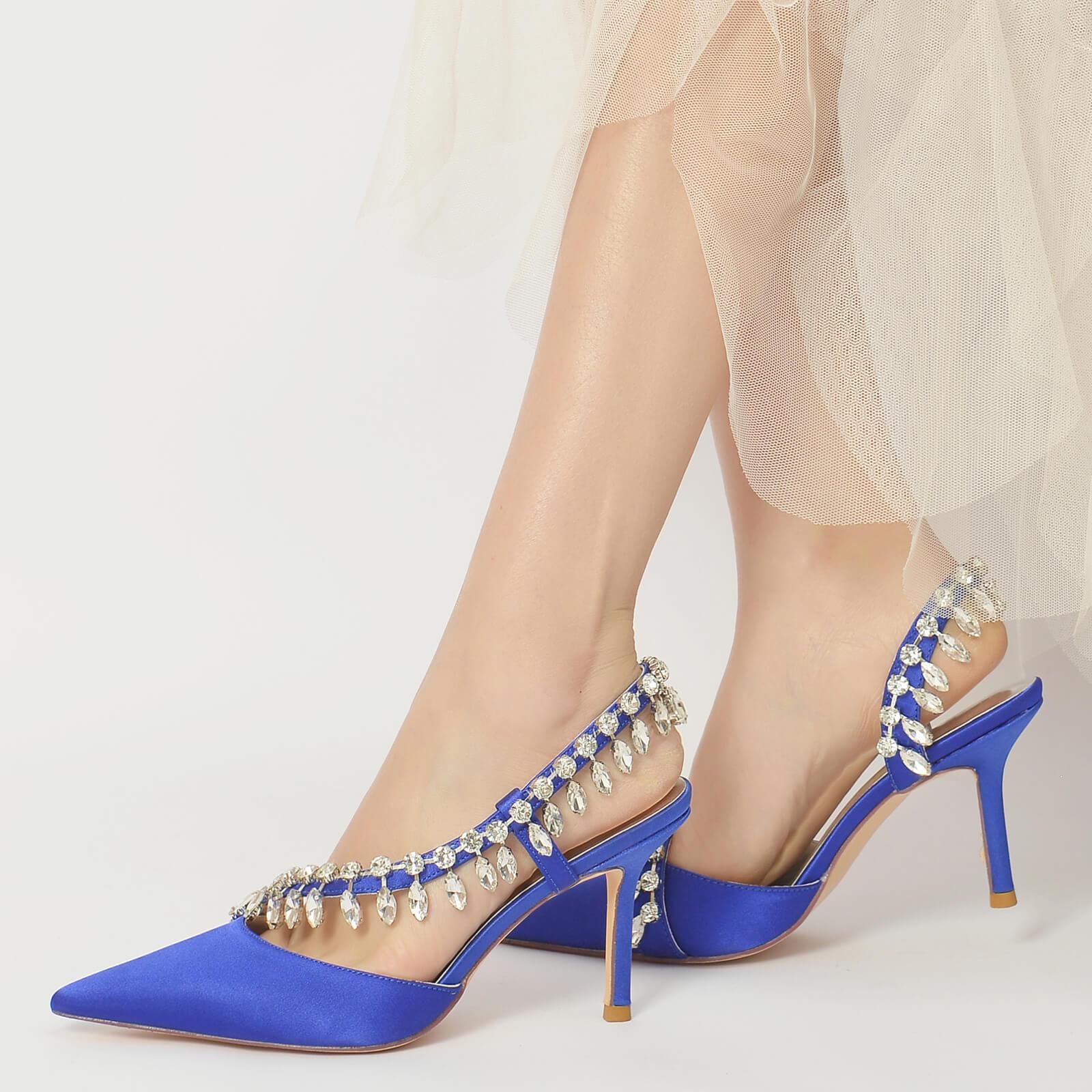 Stiletto Heel 8.5cm Silk-Like Shoes CK0163 - COCOMELODY
