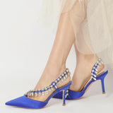 Stiletto Heel 8.5cm Silk-Like Shoes CK0163 - COCOMELODY