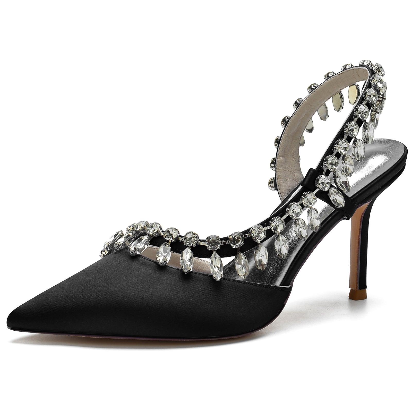 Stiletto Heel 8.5cm Silk-Like Shoes CK0163 - COCOMELODY