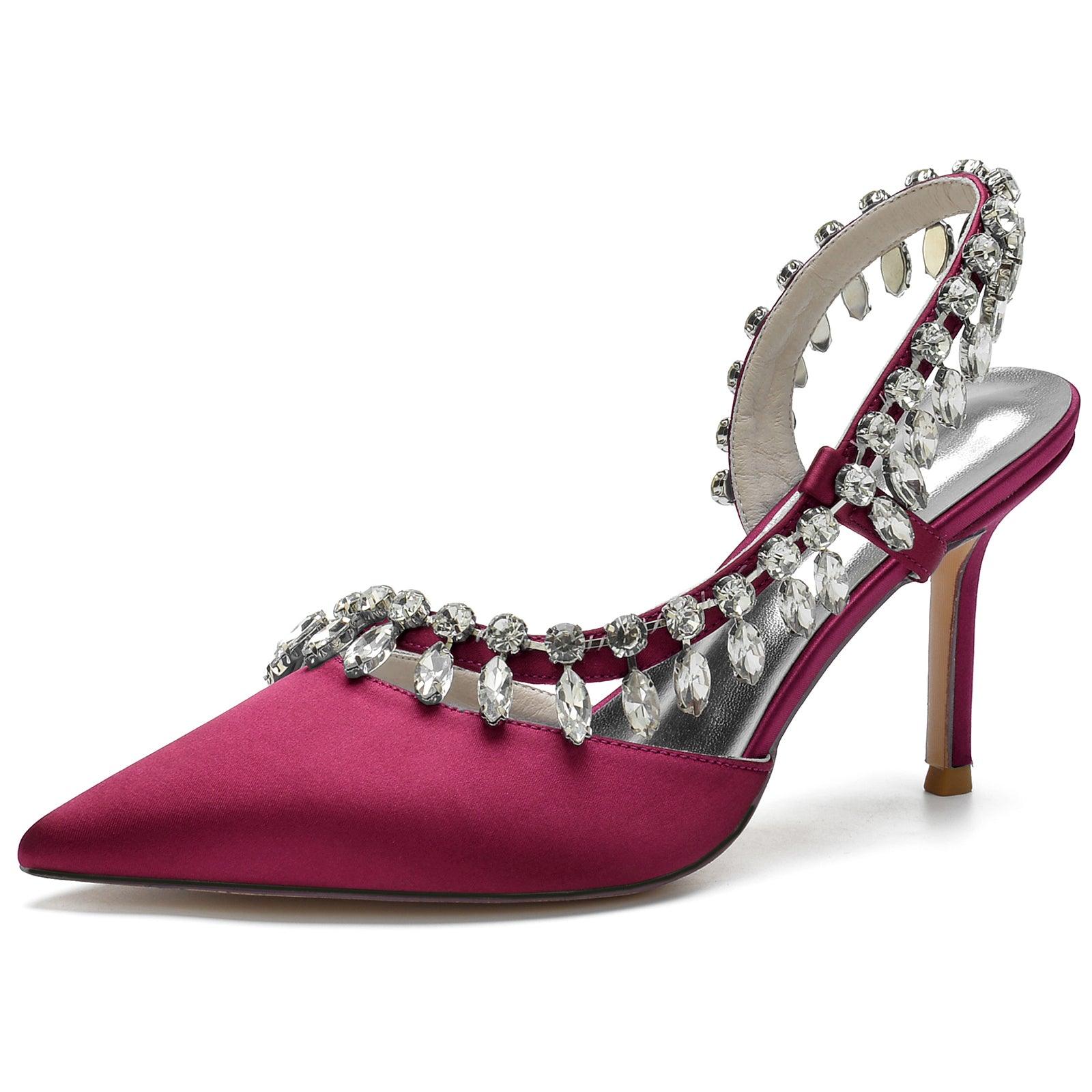 Stiletto Heel 8.5cm Silk-Like Shoes CK0163 - COCOMELODY