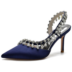 Stiletto Heel 8.5cm Silk-Like Shoes CK0163 - COCOMELODY