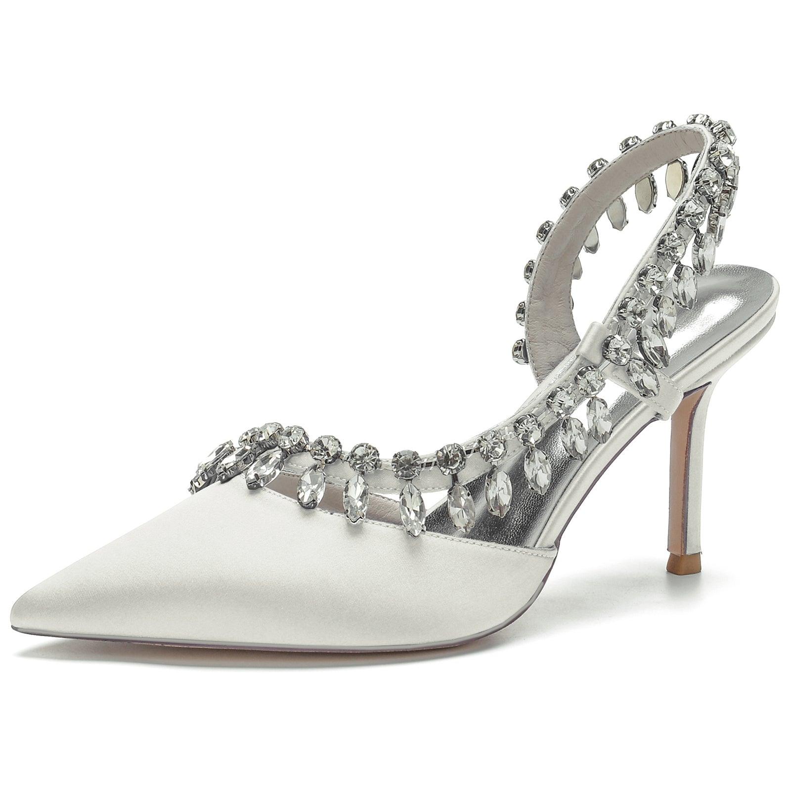 Stiletto Heel 8.5cm Silk-Like Shoes CK0163 - COCOMELODY