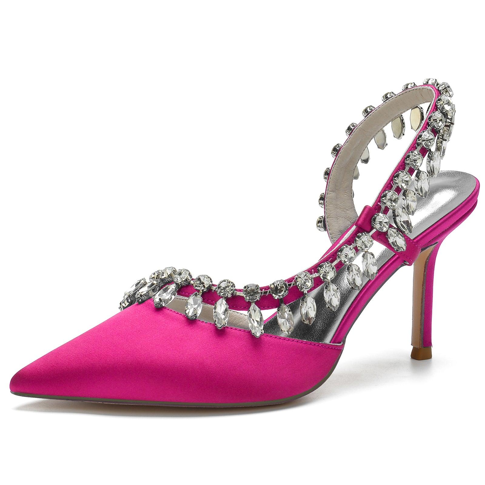 Stiletto Heel 8.5cm Silk-Like Shoes CK0163 - COCOMELODY