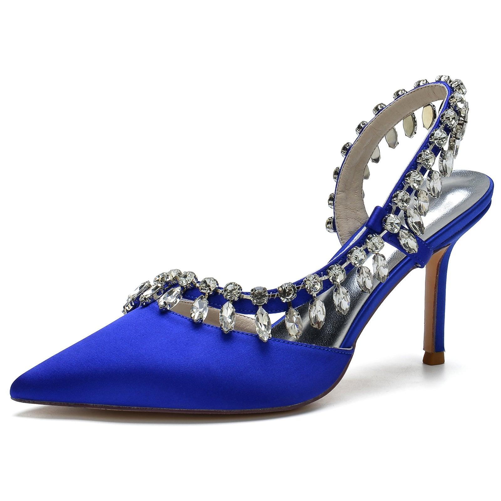 Stiletto Heel 8.5cm Silk-Like Shoes CK0163 - COCOMELODY