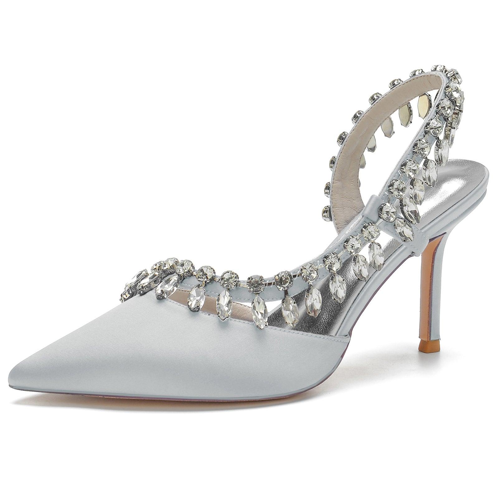 Stiletto Heel 8.5cm Silk-Like Shoes CK0163 - COCOMELODY