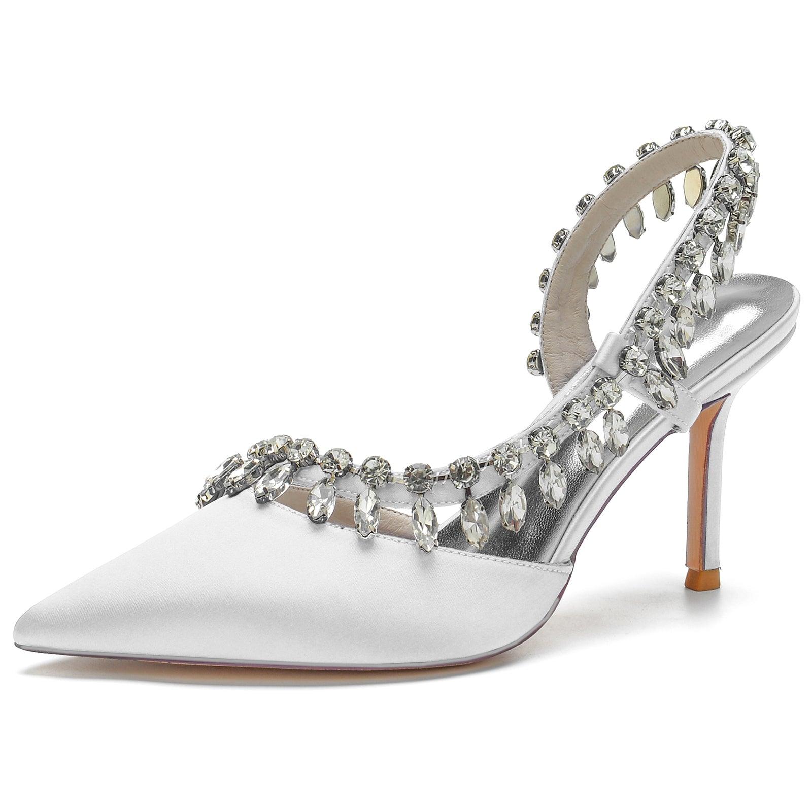 Stiletto Heel 8.5cm Silk-Like Shoes CK0163 - COCOMELODY